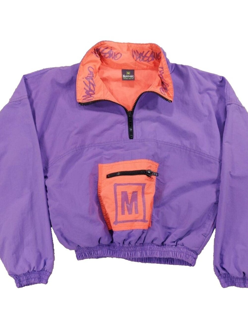 Vintage 90s Mossimo Nylon Surf Jacket Mens Medium Colorblocked Beach Windbreaker